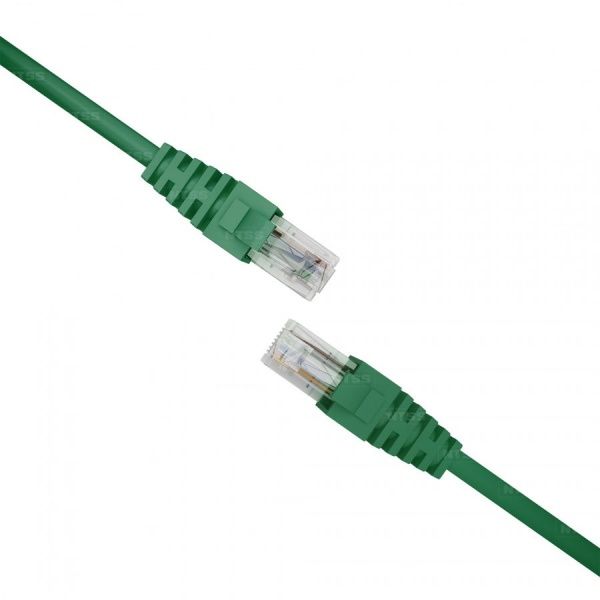 Патч-корд NTSS 2хRJ45/8P8C, T568B UTP 5e кат. литой 7 метров, LSZH, зеленый