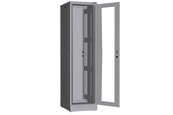 Напольный шкаф NIKOMAX серии TFR-R2 19", 47U, дверь со стеклом и металлическая, металлические стенки, Ш600хВ2234хГ800мм, в разобранном виде, серый