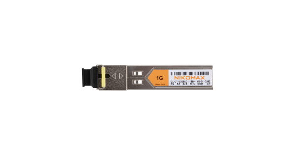 Модуль NIKOMAX SFP, 1.25 Гбит/с, WDM, 1 ОВ, SM, 1xSC, Tx:1550/Rx:1310 нм, DDM, 8 дБ (до 3 км)