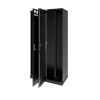 Шкаф оптический кроссовый NTSS ODF PROF 42U 900х500мм, модульные стенки, панели потолка и пола, двойные распашные глухие двери, черный RAL 9005