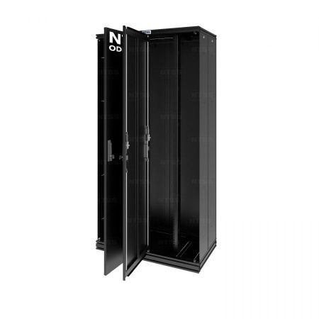 Шкаф оптический кроссовый NTSS ODF PROF 42U 900х500мм, модульные стенки, панели потолка и пола, двойные распашные глухие двери, черный RAL 9005