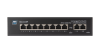 Коммутатор NETLAN, неуправляемый, 8*10/100Мбит/с PoE (af/at), 2*100Мбит/с RJ45, DC 52V/2.3A, PoE бюджет 120W