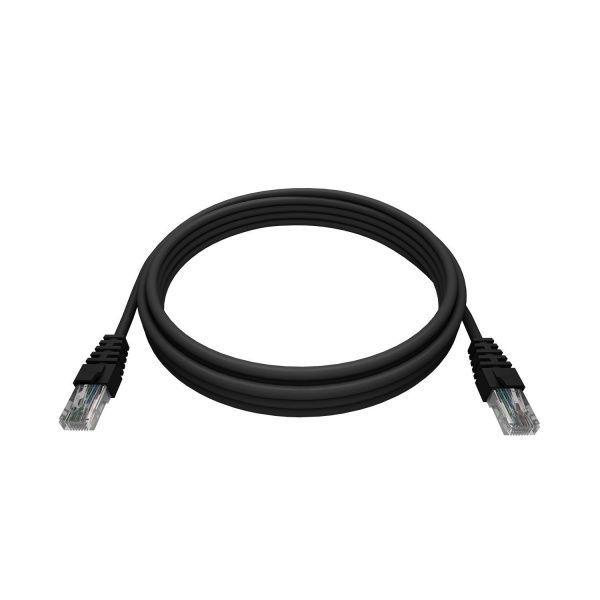 Патч-корд KOSCAB 2хRJ45/8P8C, T568B UTP 5e кат. литой 3 метра, LSZH, черный
