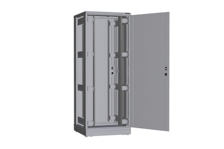 Напольный шкаф NIKOMAX серии TFR-R2 19", 42U, металлические двери, металлические стенки, Ш800хВ2010хГ800мм, в разобранном виде, серый