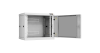 Настенный разборный шкаф NIKOMAX 19", 9U, стеклянная дверь, Ш600хВ503хГ450мм, 2 пары монтажных направляющих, серый