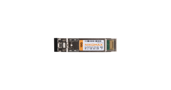 Модуль NIKOMAX SFP+, 10 Гбит/с, WDM, 1 ОВ, SM, 1xLC, Tx:1270/Rx:1330 нм, DDM, 12 дБ (до 20 км)