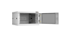 Настенный разборный шкаф NIKOMAX 19", 6U, стеклянная дверь, Ш600хВ370хГ600мм, 2 пары монтажных направляющих, серый