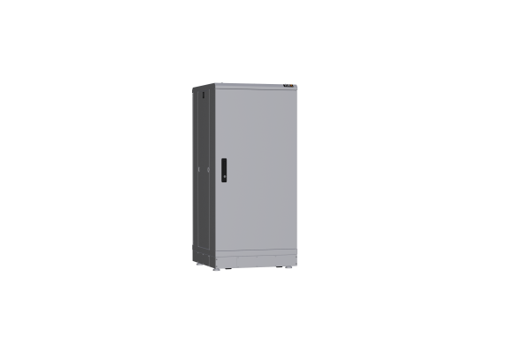 Напольный шкаф NIKOMAX серии TFR-R2 19", 24U, металлические двери, металлические стенки, Ш600хВ1280хГ600мм, в разобранном виде, серый