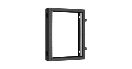 Пристенная поворотная секция NIKOMAX 19", 15U, Ш600хВ770хГ156мм, 1 пары L-образных монтажных направляющих, черный RAL 9005.