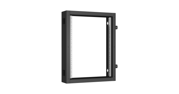 Пристенная поворотная секция NIKOMAX 19", 15U, Ш600хВ770хГ156мм, 1 пары L-образных монтажных направляющих, черный RAL 9005.