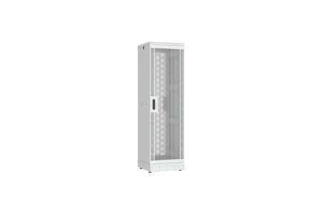 Напольный шкаф NIKOMAX серии TFR-R2 19", 42U, перфорированные двери, металлические стенки, Ш600хВ2010хГ600мм, в разобранном виде, серый