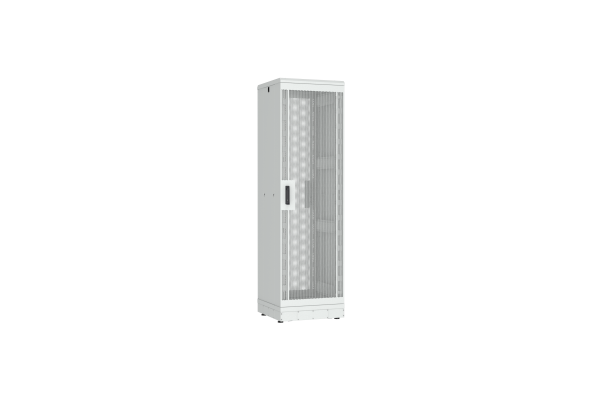Напольный шкаф NIKOMAX серии TFR-R2 19", 42U, перфорированные двери, металлические стенки, Ш600хВ2010хГ600мм, в разобранном виде, серый