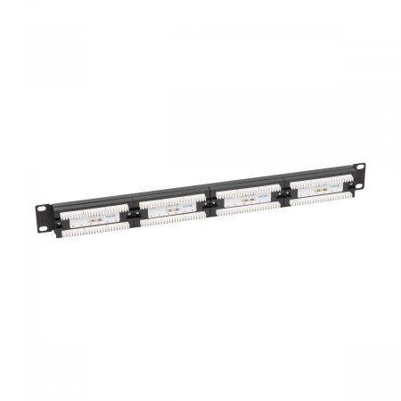 Патч-панель NTSS 24 UTP порта RJ45, cat.5е, 1U, Dual IDC, без органайзера