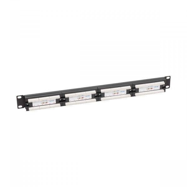 Патч-панель NTSS 24 UTP порта RJ45, cat.5е, 1U, Dual IDC, без органайзера