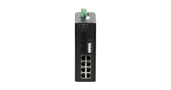 Управляемый промышленный L2+ коммутатор NIKOMAX, 8*10/100/1000Мбит/с PoE (af/at/BT) из которых 2 порта PoE BT, 4*1/2.5/10Гбит/с, 1 Канал Bypass (4*LC), Крепление на DIN-рейку, 2*ввода питания, питание 44-57В (блок питания 240Вт поставляется отдельно), -40