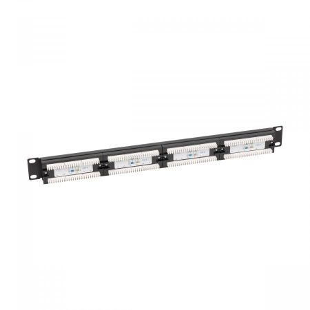 Патч-панель NTSS 24 UTP порта RJ45, cat.6, 1U, Dual IDC, без органайзера
