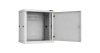 Настенный разборный шкаф NIKOMAX 19", 12U, металлическая дверь, Ш600хВ636хГ450мм, 2 пары монтажных направляющих, серый