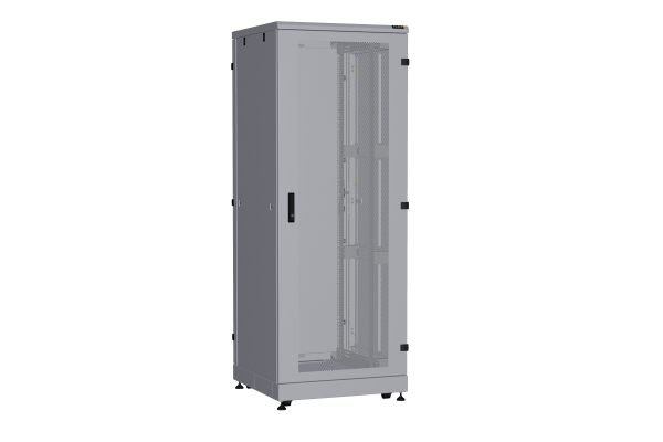 Напольный шкаф NIKOMAX серии TFA-R 19", 42U, перфорированная дверь и металлическая, металлические стенки, Ш800хВ2114хГ800мм, в разобранном виде, серый