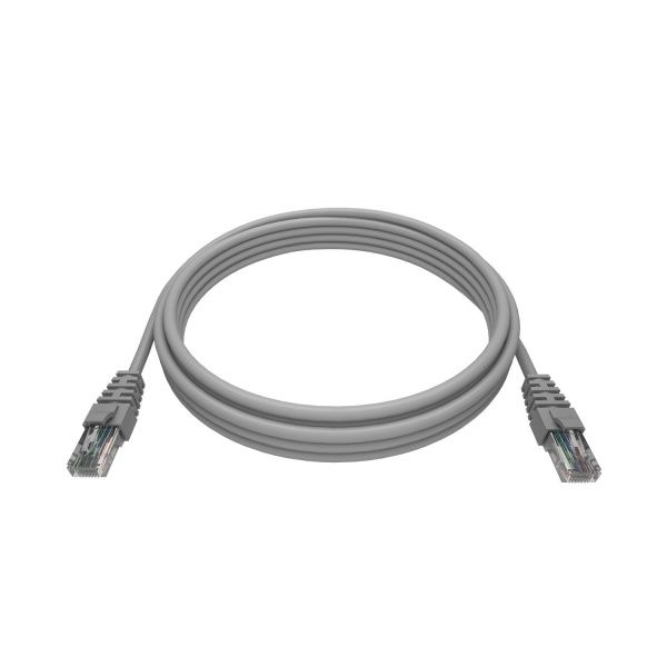 Патч-корд KOSCAB 2хRJ45/8P8C, T568B UTP 5e кат. литой 25 метров, LSZH, серый