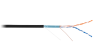 Кабель NETLAN F/UTP 2 пары, Кат.5 (Класс D), 100МГц, одножильный, BC (чистая медь), полиэтилен, внешний, до -40C, черный, 305м - гарантия 1 год