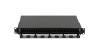 Оптический кросс NIKOMAX 19" Premium Line, 1U, до 24 SC портов или 48 LC портов, выдвижной, со съёмной полкой, черный