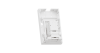 Настенная розетка NIKOMAX, 1 порт, Кат.6 (Класс E), 250МГц, RJ45/8P8C, FT-TOOL/110/KRONE, T568A/B, неэкранированная, со шторкой, белая - гарантия: 5 лет расширенная / 25 лет системная