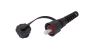 Индустриальный коннектор NIKOMAX RJ45/8P8C, Кат.6 (Класс E), 250МГц, покрытие 50мкд, неэкранированный, IP67, для одножильной витой пары,  с защитной крышкой, черный