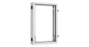 Пристенная поворотная секция NIKOMAX 19", 18U, Ш600хВ904хГ156мм, 1 пары L-образных монтажных направляющих, серый