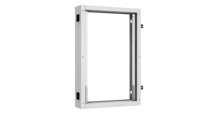 Пристенная поворотная секция NIKOMAX 19", 18U, Ш600хВ904хГ156мм, 1 пары L-образных монтажных направляющих, серый