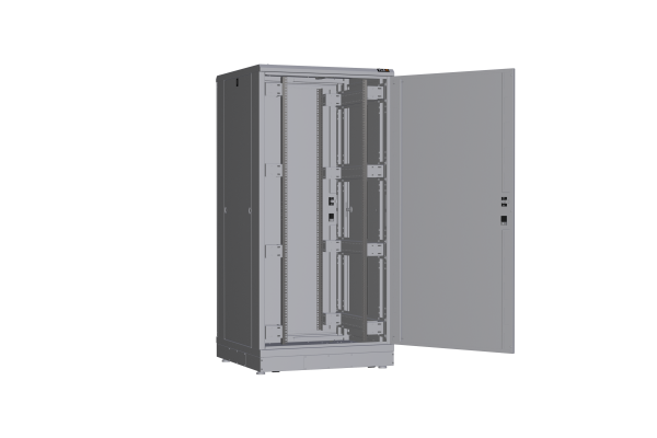 Напольный шкаф NIKOMAX серии TFR-R2 19", 33U, металлические двери, металлические стенки, Ш800хВ1702хГ800мм, в разобранном виде, серый