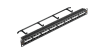 Коммутационная панель NIKOMAX 19", 1U, 48 портов, Кат.5e (Класс D), 100МГц, RJ45/8P8C, 110/KRONE, T568A/B, неэкранированная, с органайзером, черная - гарантия: 5 лет расширенная / 25 лет системная