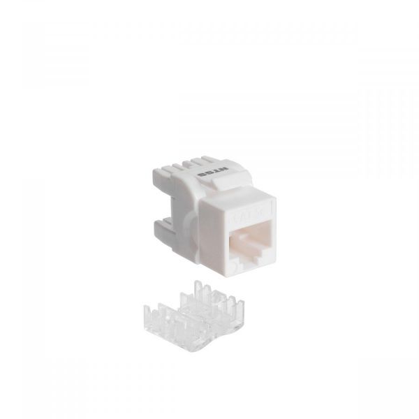Розеточный модуль Keystone NTSS UTP RJ45 cat.5e, 180 градусов, белый
