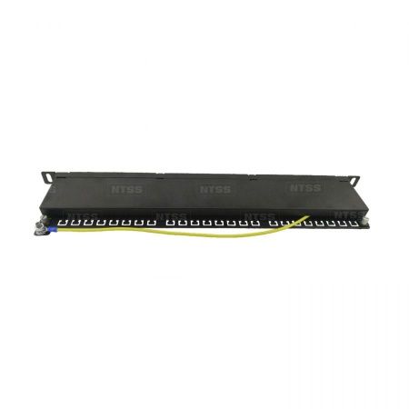 Патч-панель NTSS PREMIUM 0.5U 24 порта RJ45 FTP cat.6, Krone IDC (инструмент в комплекте) с задним кабельным органайзером