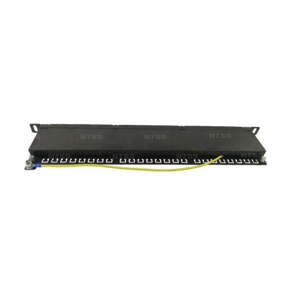 Патч-панель NTSS PREMIUM 0.5U 24 порта RJ45 FTP cat.6, Krone IDC (инструмент в комплекте) с задним кабельным органайзером