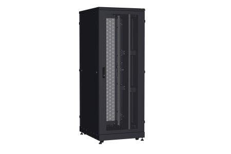 Напольный шкаф NIKOMAX серии TFA-R 19", 42U, перфорированные двери, металлические стенки, Ш800хВ2114хГ1000мм, в разобранном виде, черный