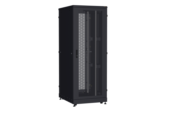 Напольный шкаф NIKOMAX серии TFA-R 19", 42U, перфорированные двери, металлические стенки, Ш800хВ2114хГ1000мм, в разобранном виде, черный