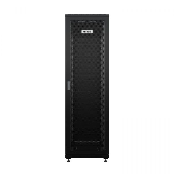 Шкаф напольный универсальный серверный NTSS R 18U 600х800мм, 4 профиля 19, двери перфорированная и сплошная металл, боковые стенки съемные, регулируем