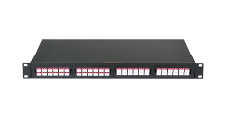 Оптический кросс NIKOMAX 19" серии CM, 1U, до 4 кассетных модулей/ панелей, фиксированный, черный