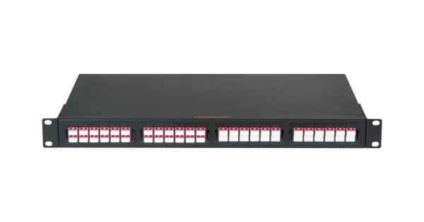 Оптический кросс NIKOMAX 19" серии CM, 1U, до 4 кассетных модулей/ панелей, фиксированный, черный