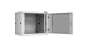 Настенный разборный шкаф NIKOMAX 19", 9U, стеклянная дверь, Ш600хВ503хГ600мм, 2 пары монтажных направляющих, серый