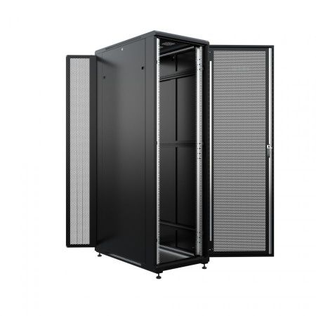 Шкаф напольный универсальный серверный NTSS R 42U 600х1200мм, 4 профиля 19, двери перфорированная и перфорированная двухстворчатая, боковые стенки съе