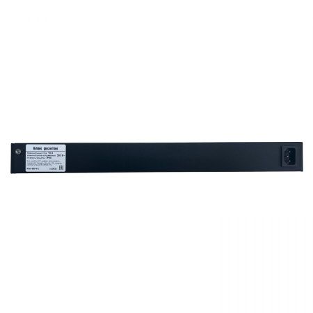 Блок розеток NTSS, 19", 1U, пластик, 1ф10A, 2.3кВт, (8) Schuko CEE 7/7, выкл. с подсв.и крыш., вх. 60320 С14