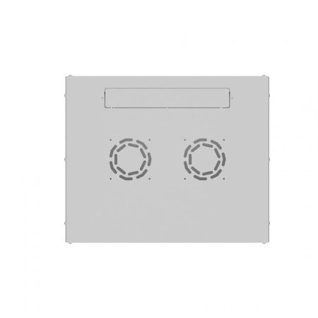 Шкаф настенный телекоммуникационный NTSS LIME 6U 550х350х370мм, 2 профиля 19, дверь сплошная металл, боковые стенки несъемные, разобранный, серый RAL