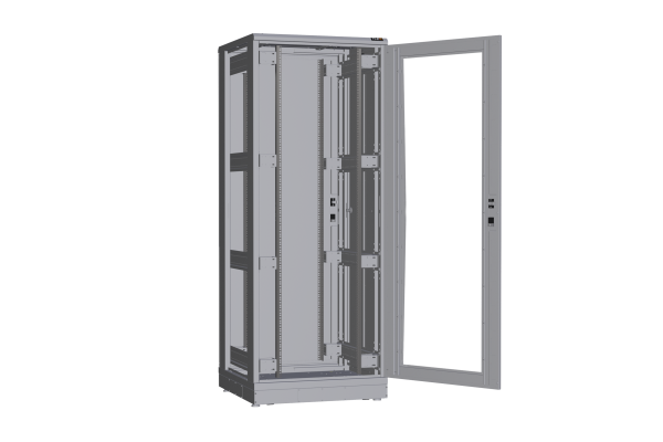 Напольный шкаф NIKOMAX серии TFR-R2 19", 42U, дверь со стеклом и металлическая, металлические стенки, Ш800хВ2010хГ800мм, в разобранном виде, серый