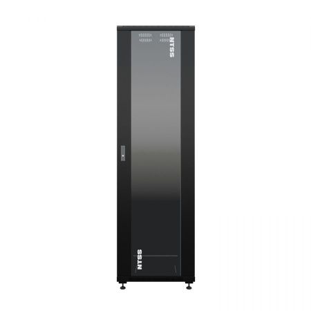 Шкаф напольный универсальный серверный NTSS R 18U 600х800мм, 4 профиля 19, двери стекло и сплошная металл, боковые стенки съемные, регулируемые опоры,