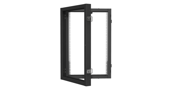 Пристенная поворотная секция NIKOMAX 19", 18U, Ш600хВ904хГ156мм, 1 пары L-образных монтажных направляющих, черный RAL 9005.