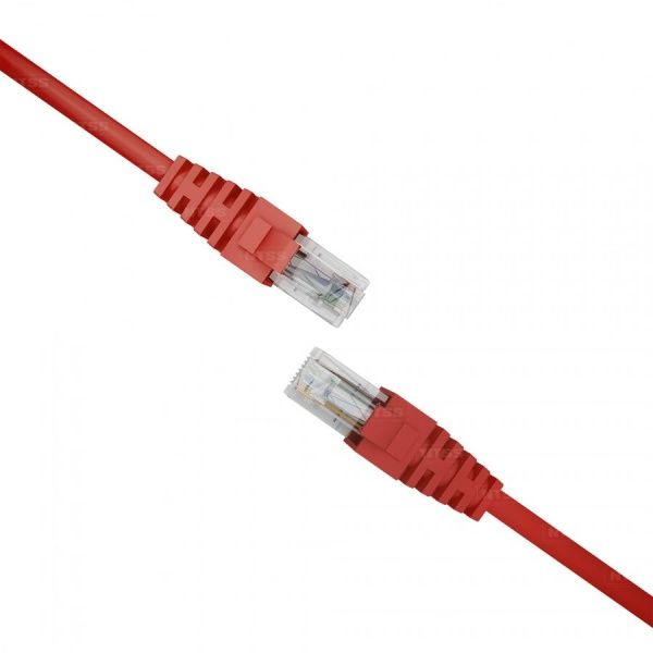 Патч-корд NTSS 2хRJ45/8P8C, T568B UTP 5e кат. литой 3 метра, LSZH, красный