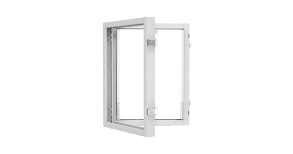 Пристенная поворотная секция NIKOMAX 19", 15U, Ш600хВ770хГ156мм, 1 пары L-образных монтажных направляющих, серый RAL 7035.