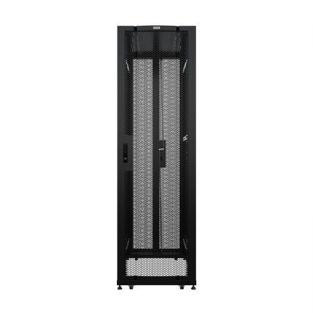 Шкаф напольный серверный NTSS ПРОЦОД DS 48U 600х1200мм, двойные боковые стенки, панель потолка с щеточными вводами, двери перфорированная и перфориров
