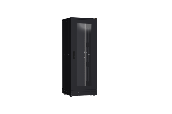 Напольный шкаф NIKOMAX серии TFR-R2 19", 33U, дверь со стеклом и металлическая, металлические стенки, Ш600хВ1702хГ600мм, в разобранном виде, черный